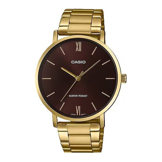 CASIO COLLECTION Mod. MINIMAL GOLD - BROWN WATCHES