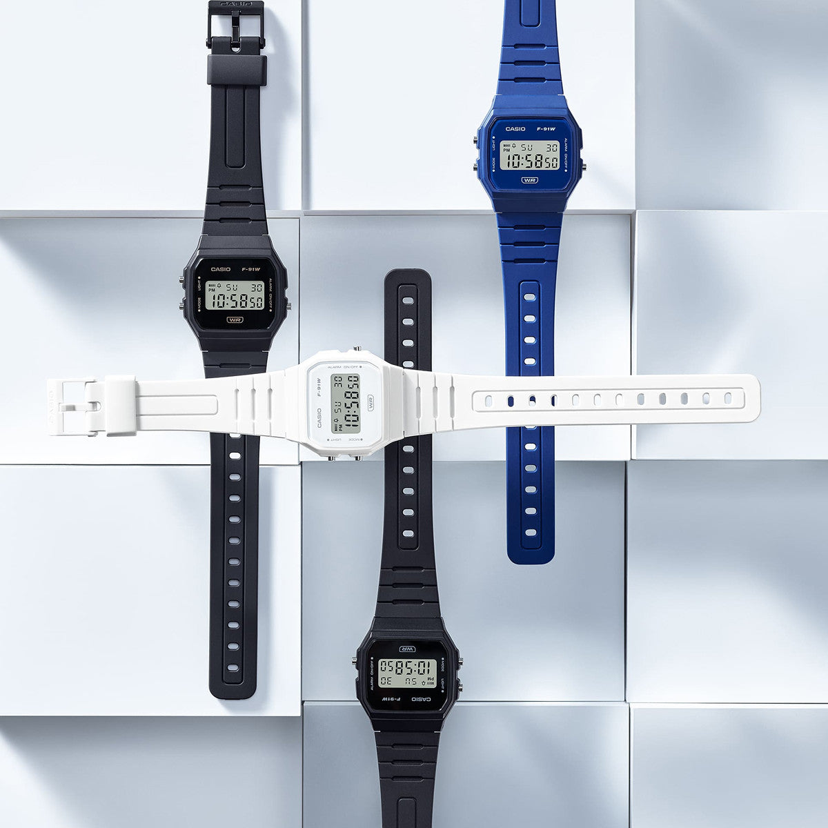 CASIO VINTAGE Mod. F-91 BIO RESIN STRAP - BLACK WATCHES