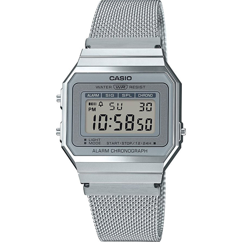 CASIO VINTAGE Mod. ICONIC SLIM DESIGN - SILVER MESH WATCHES