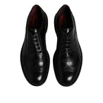 Dolce & Gabbana Black Calf Leather Derby Formal Dress Shoes