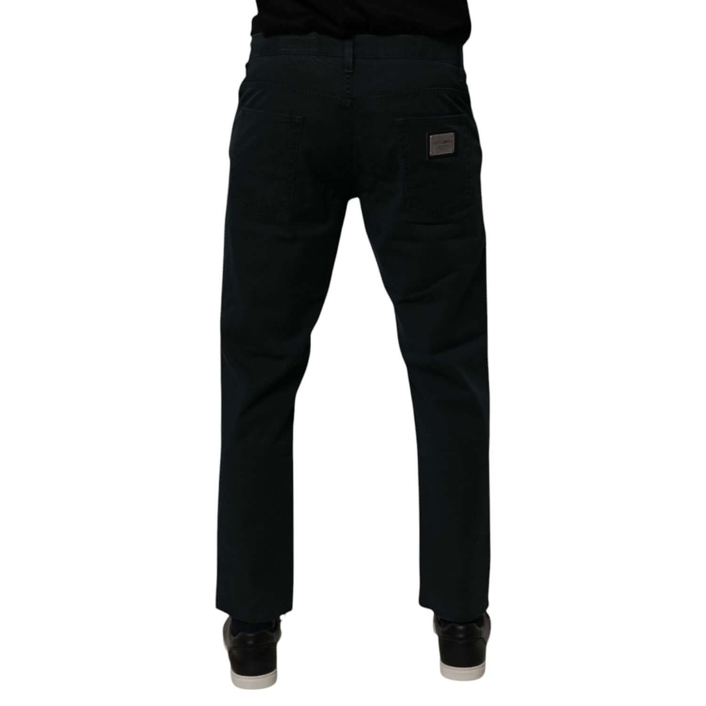Dolce & Gabbana Dark Green Cotton Loose Men Denim Jeans