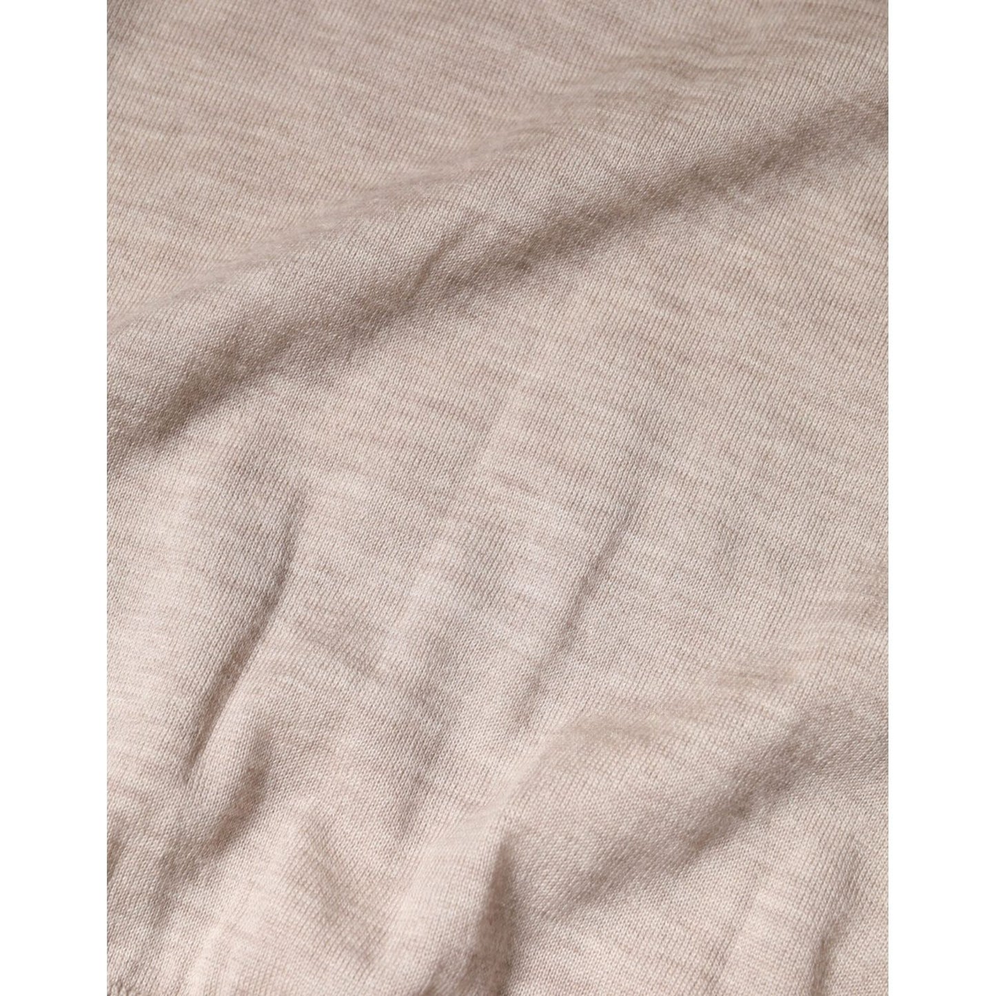 Dolce & Gabbana Beige Cashmere Knit Collared Pullover Sweater TSH87012-48