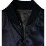 Dolce & Gabbana Blue Crown Heart Full Zip Men Bomber Jacket JKT3865-54
