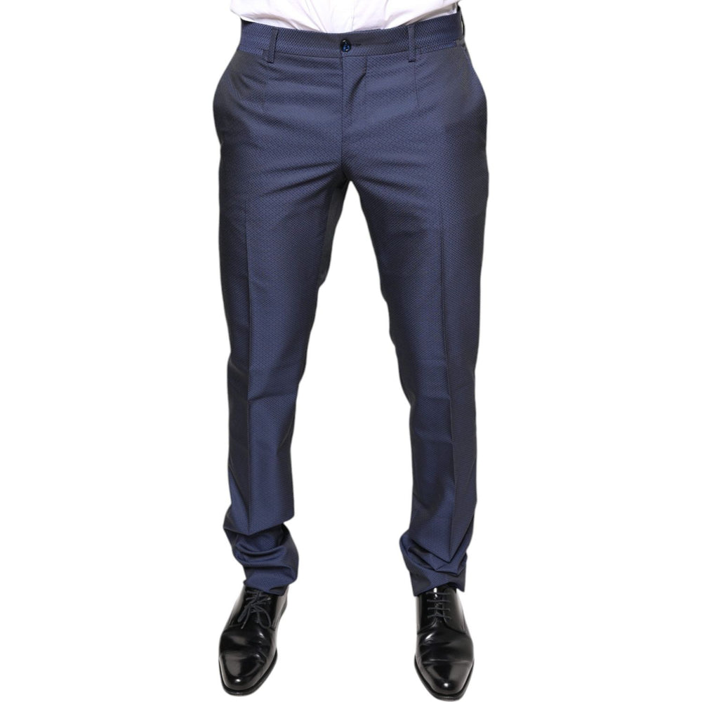 Dolce & Gabbana Blue Polyester Formal Tuxedo Pants PAN75589-48