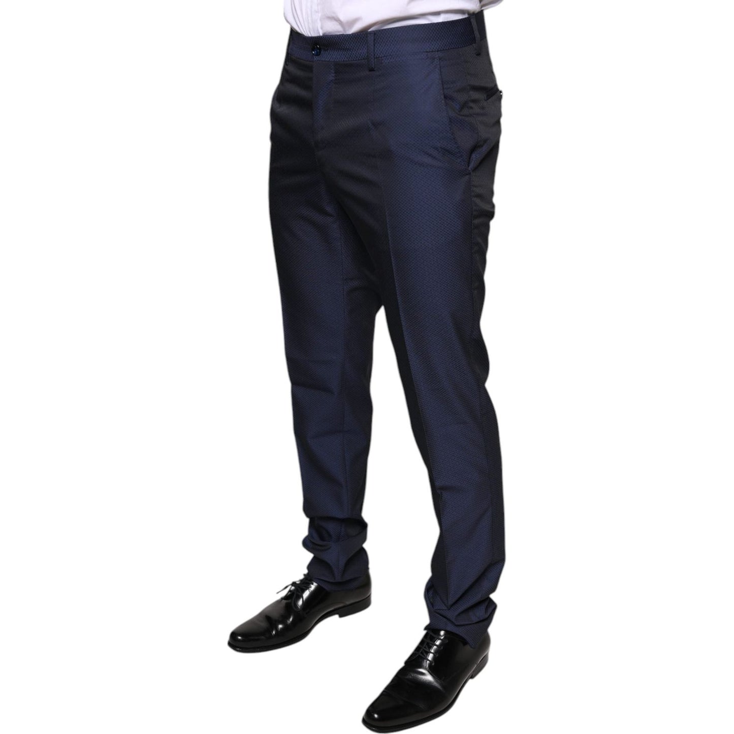 Dolce & Gabbana Blue Polyester Formal Tuxedo Pants PAN75589-48