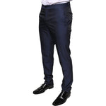 Dolce & Gabbana Blue Polyester Formal Tuxedo Pants PAN75589-48