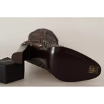 Dolce & Gabbana Brown Exotic Leather Heels High Boots Shoes LA9036-41