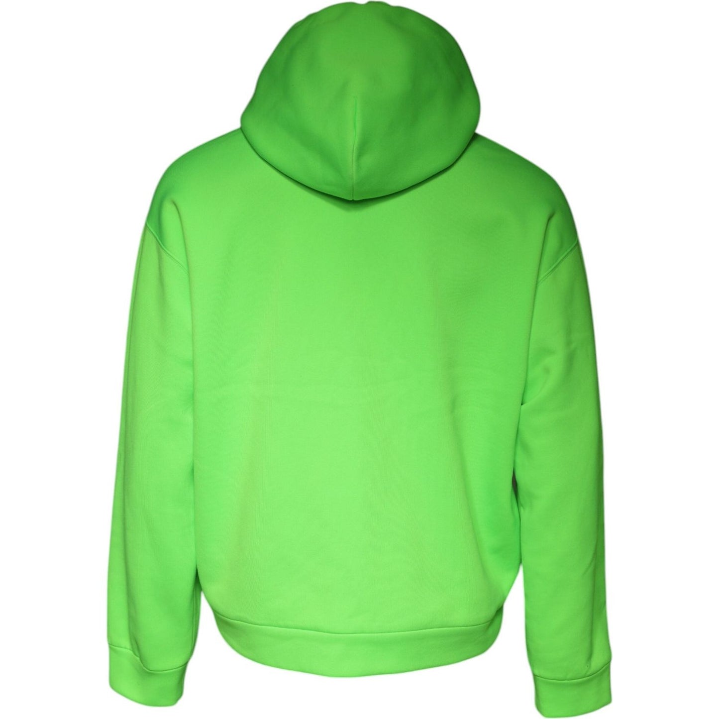 Dolce & Gabbana Green Logo Hooded Pullover Men Sweatshirt Sweater TSH87161-56