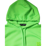 Dolce & Gabbana Green Logo Hooded Pullover Men Sweatshirt Sweater TSH87161-56