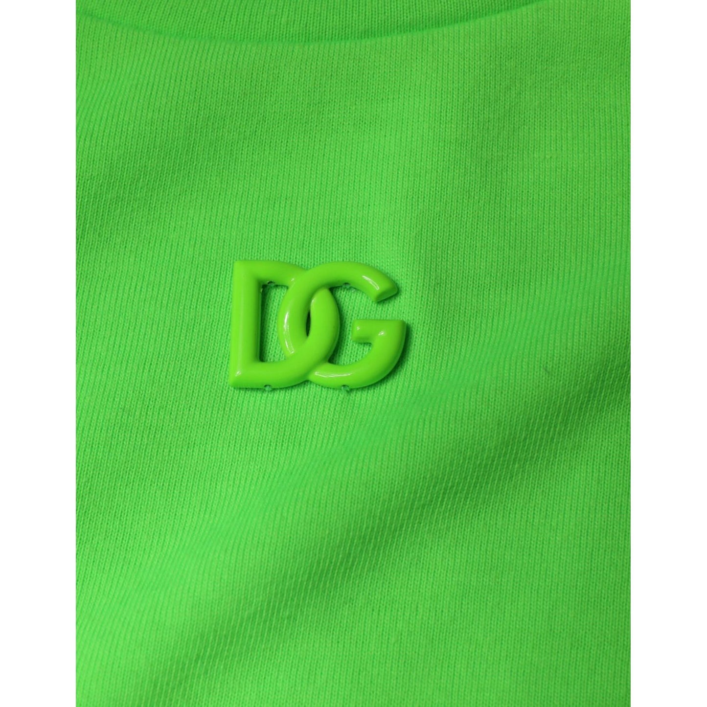 Dolce & Gabbana Green Logo Hooded Pullover Men Sweatshirt Sweater TSH87161-56