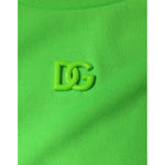 Dolce & Gabbana Green Logo Hooded Pullover Men Sweatshirt Sweater TSH87161-56