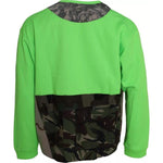 Dolce & Gabbana Green Patchwork Heart Crew Neck Pullover Sweater TSH86534-44