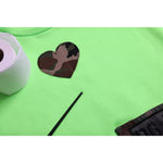 Dolce & Gabbana Green Patchwork Heart Crew Neck Pullover Sweater TSH86534-44