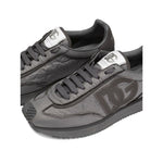 Dolce & Gabbana Sneakers Grey with embroidered logo, lace-up fastening, flat rubber sole, and padded collar.