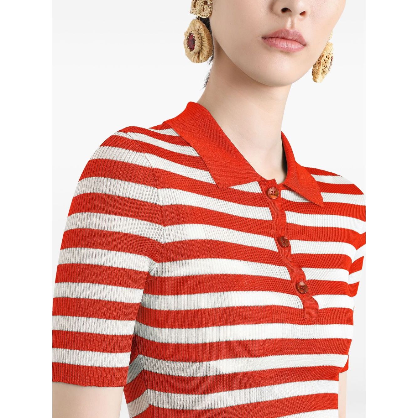 Dolce & Gabbana Striped Polo Top