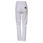 Dolce & Gabbana White Cotton High Waist Straight Denim Jeans