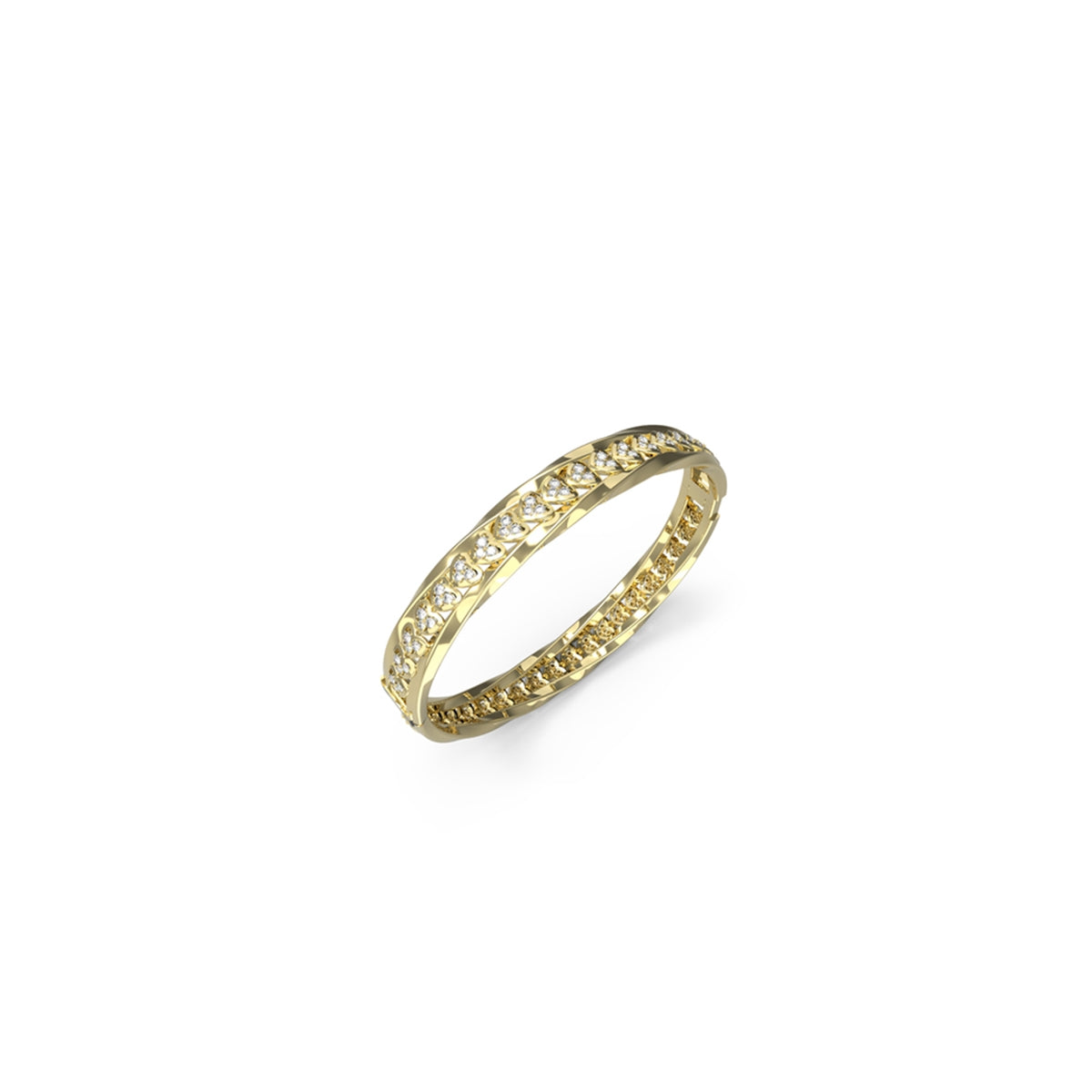 Elegant gold ring from GUESS JEWELS JEWELRY Mod. JUBB04601JWYGS collection showcasing intricate design.