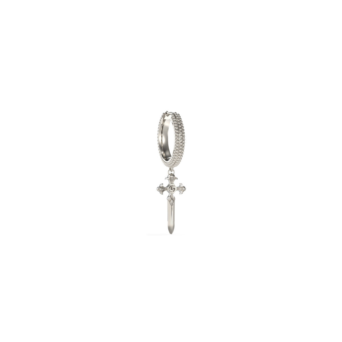 Elegant silver earring from GUESS JEWELS JEWELRY Mod. JUME04025JWSTT-U collection with cross charm detail.