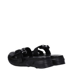 Givenchy Black Fabric Slippers Sandals