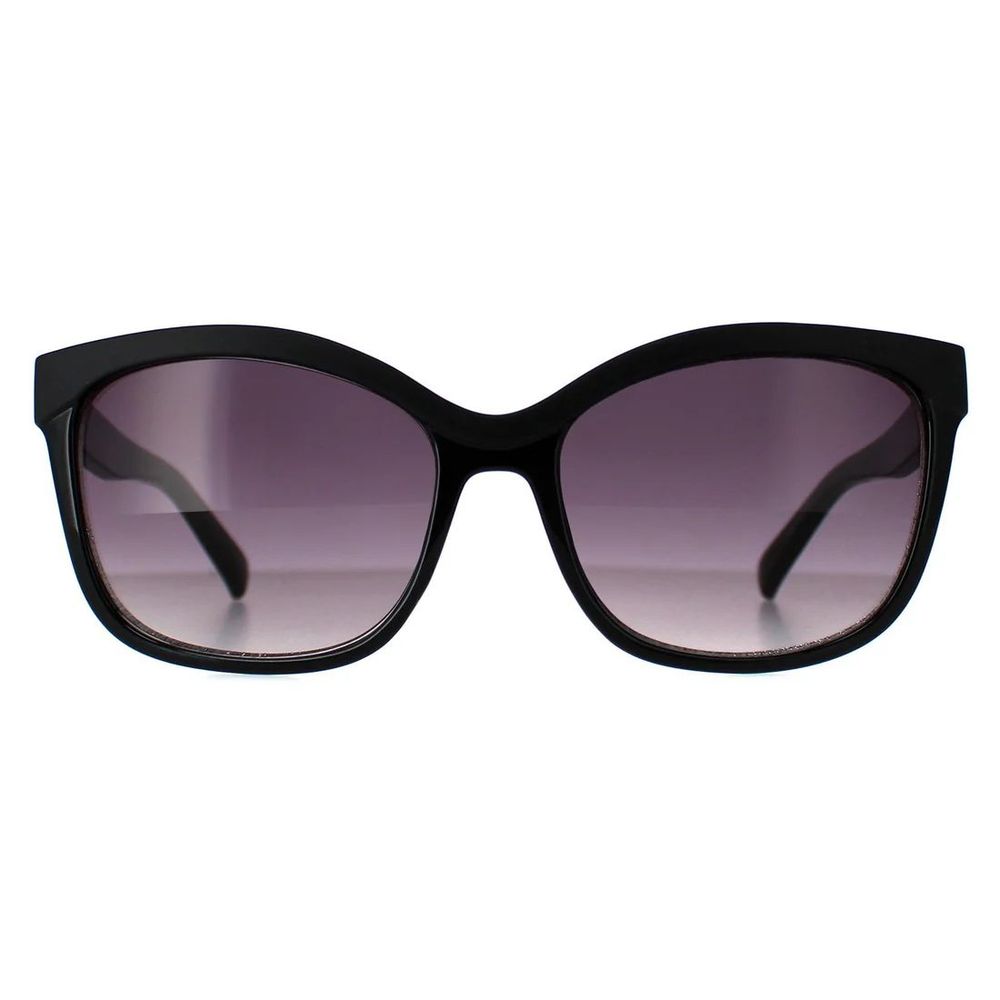 Guess Black Resin Sunglasses for women, model GF0300-5701B, with grey gradient lenses and black resin frame, size 57/18/140 mm.