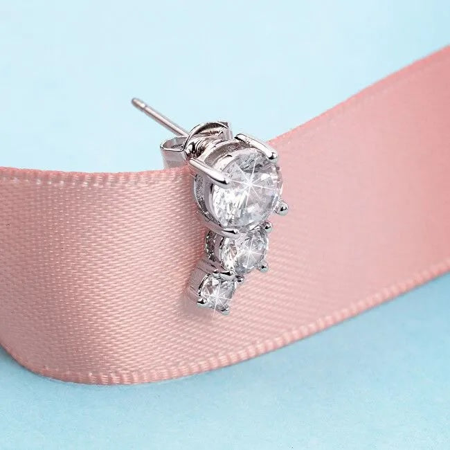 LA PETITE STORY JEWELRY Mod. LPS02ARQ129 earring with pink ribbon background