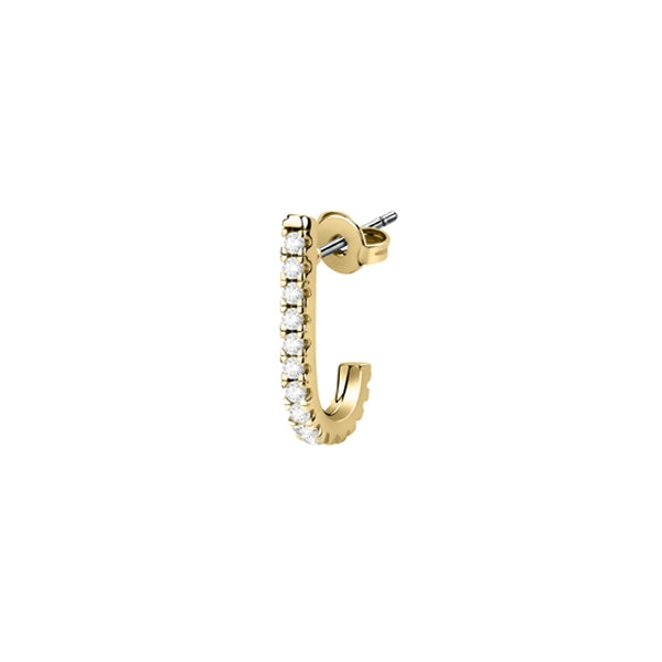 Elegant gold hoop earring from LA PETITE STORY JEWELRY Mod. LPS02ARQ148 showcasing sparkling stones.