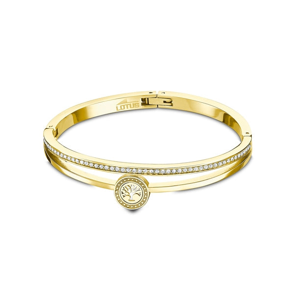 Gold bracelet with diamond accents from LOTUS JEWELS JEWELRY Mod. LS2121-2/3, featuring a stylish and elegant design.