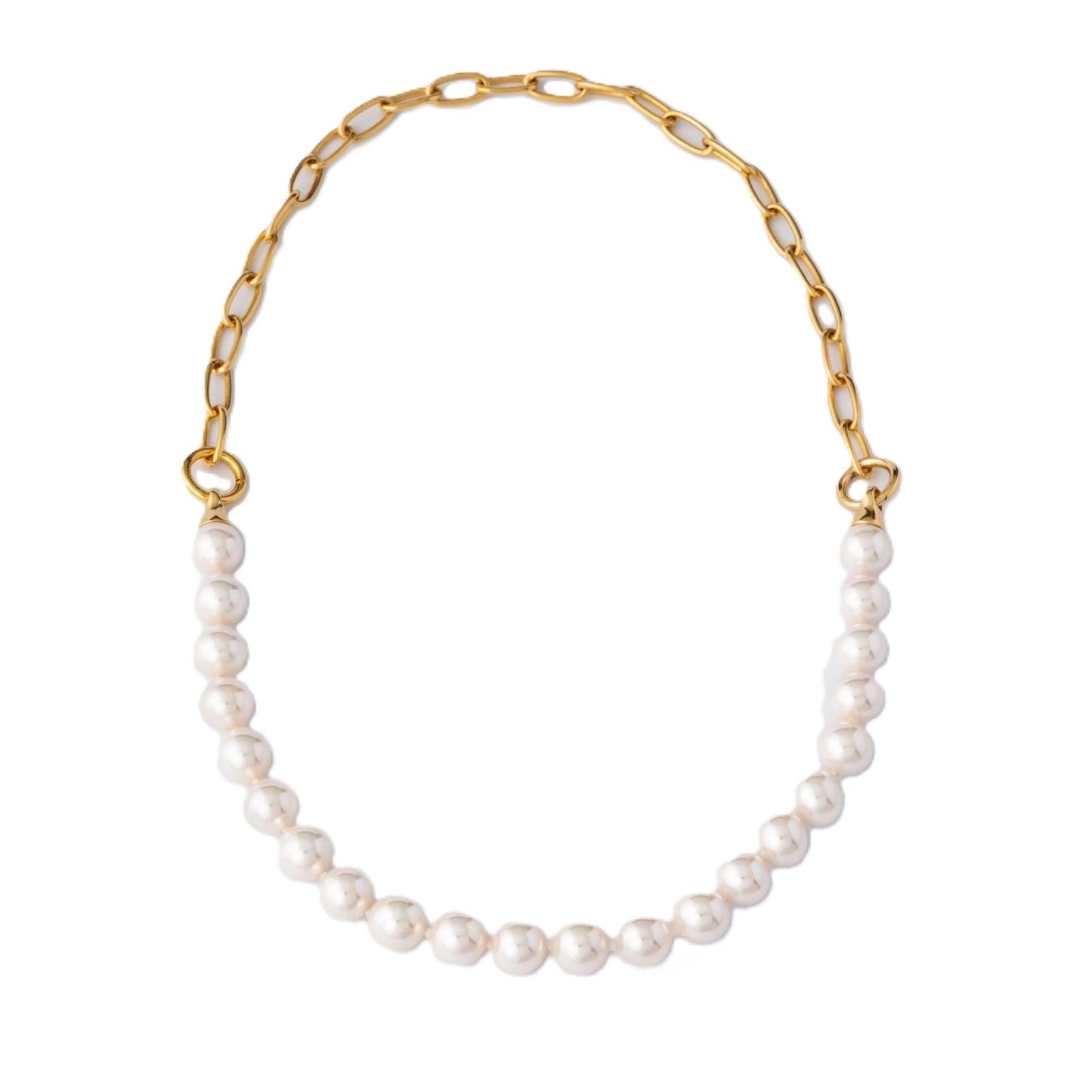 MAJORICA JEWELRY Mod. 17364.01.1.000.010.1 gold chain and pearl necklace