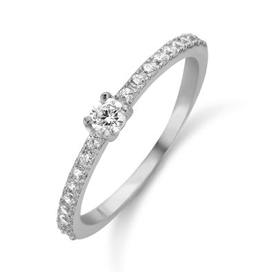 NEW BLING Mod. 9NB-0387-60 elegant diamond ring with a sleek band design
