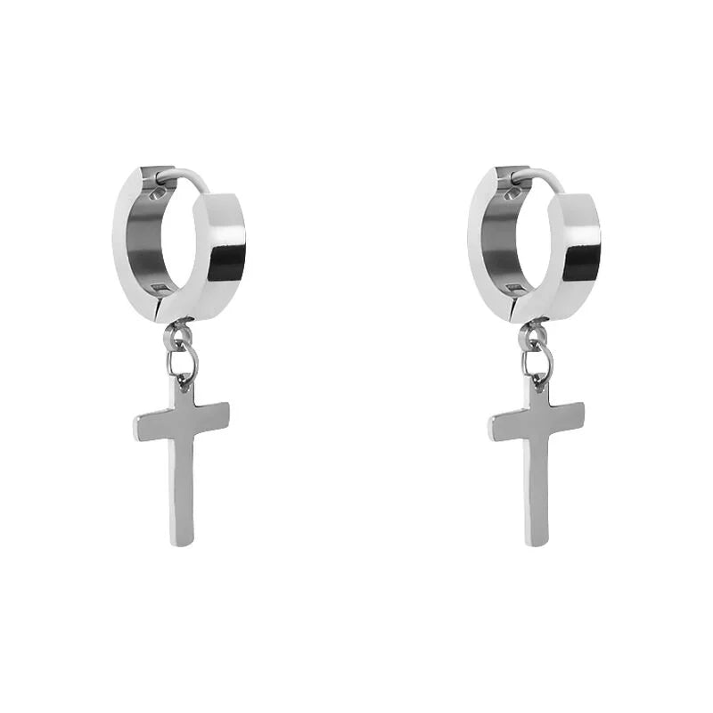 STROILI Mod. 1666492 silver earrings with cross pendant design, elegant jewelry accessory from Stroili Jewels collection