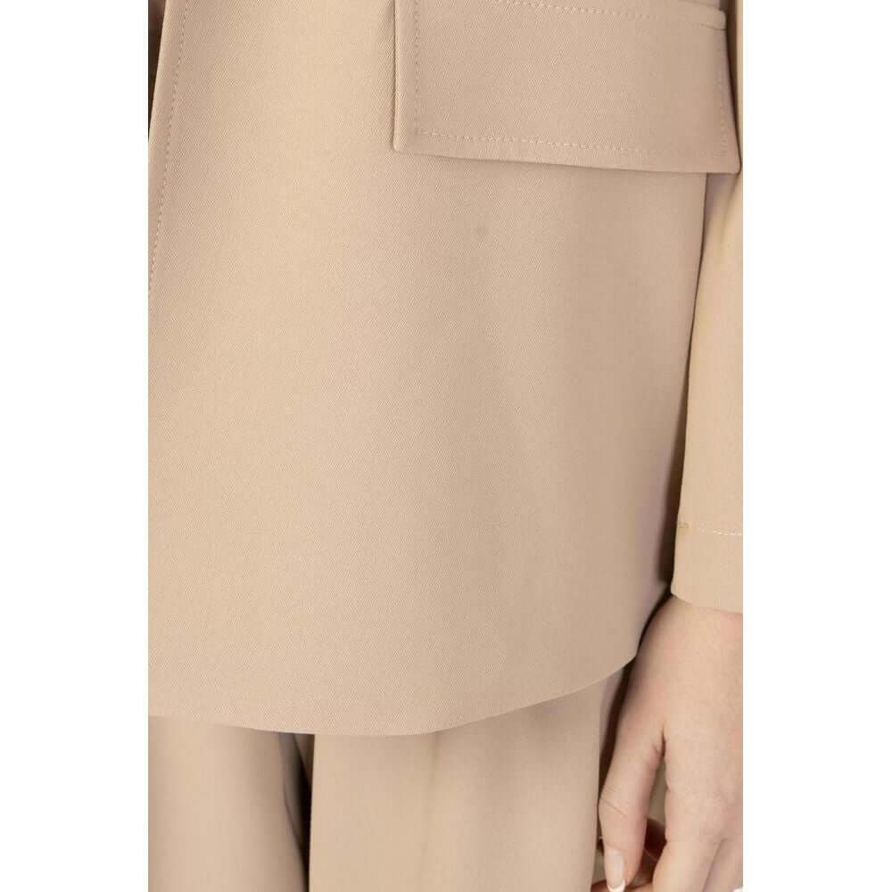 Sandro Ferrone Beige Polyester Blazer