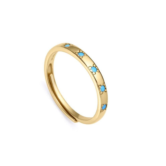 VICEROY JEWELS Mod. 9119A013-33 lady's ring in gold with turquoise accents, 36 mm case, quartz movement, in official packaging.