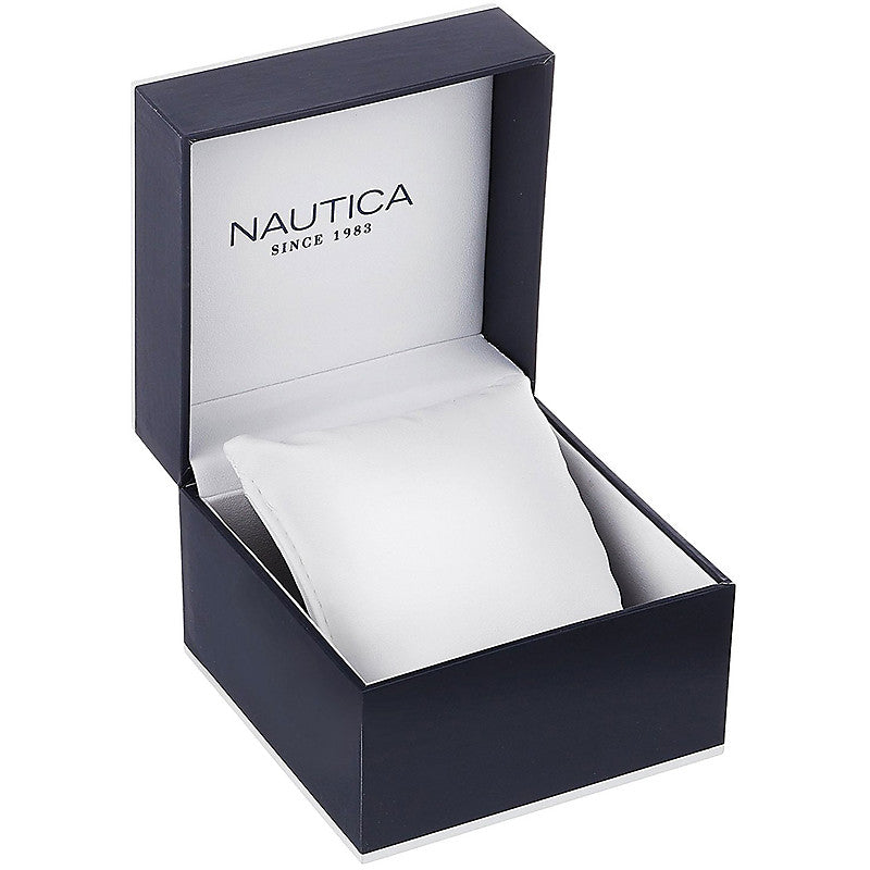 NAUTICA Mod. NAPKBS227 official box for gents quartz analog watch, 46mm case, water resistant up to 10 ATM.