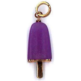 AMBROSINI JEWELS - 银质吊坠 925° ghiacciolo finitura rosé pietra viola medio (29.5x13 毫米)