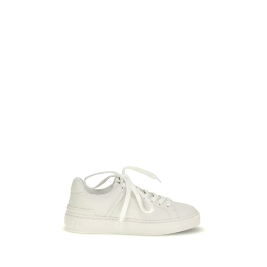 Balmain White Calf Leather Bos Taurus Low Top Sneakers 1728,72470364320,Balmain,EU36/US6,EU39/US9,EU40/US10,EU41/US11,Low Tops - Sneakers - Shoes,New with tags,Shoes,Sneakers - Shoes,White,Women