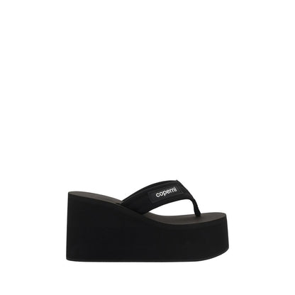 Coperni Black Polyester Platform Sandals 1728,72470364320,Black,Coperni,EU39/US9,New with tags,Platforms - Sandals - Shoes,Sandals - Shoes,Shoes,Women