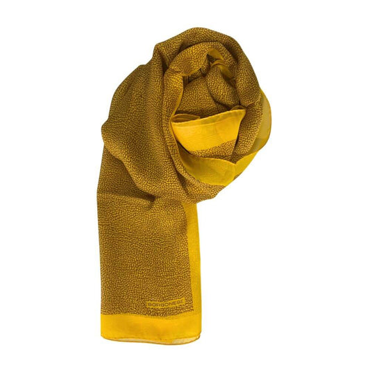 Borbonese Yellow Silk Women Scarf 1728,67345744032,Accessories,Bicolor,Borbonese,New with tags,Scarves - Accessories,Scarves - Scarves - Accessories,Women