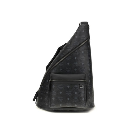 MCM Black Fabric Shoulder Bag 1728,72470364320,Bags,Black,MCM,Men,New with tags,Shoulder Bags - Bags