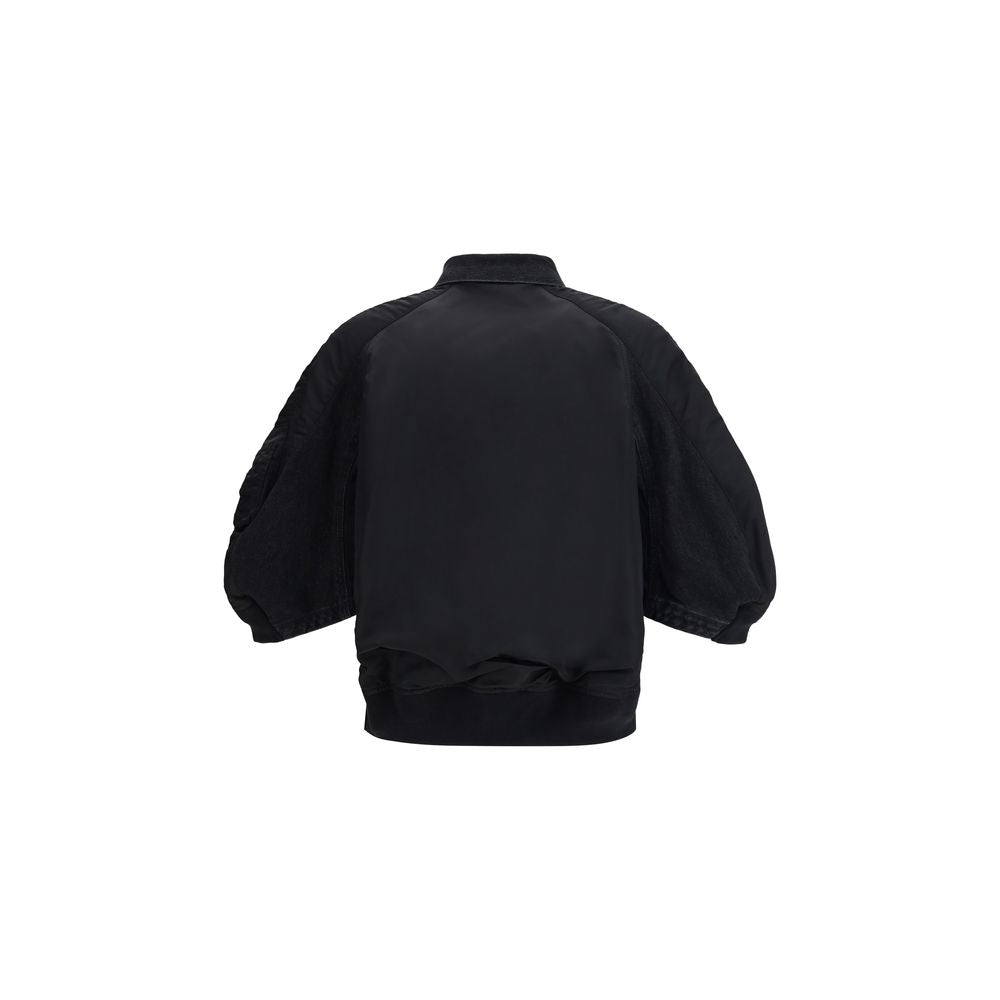 Sacai Black Cotton Denim Jacket