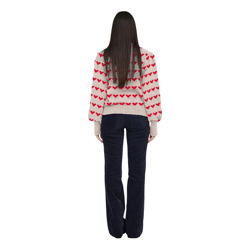 Jacqueline De Yong Beige Polyester Sweatshirt