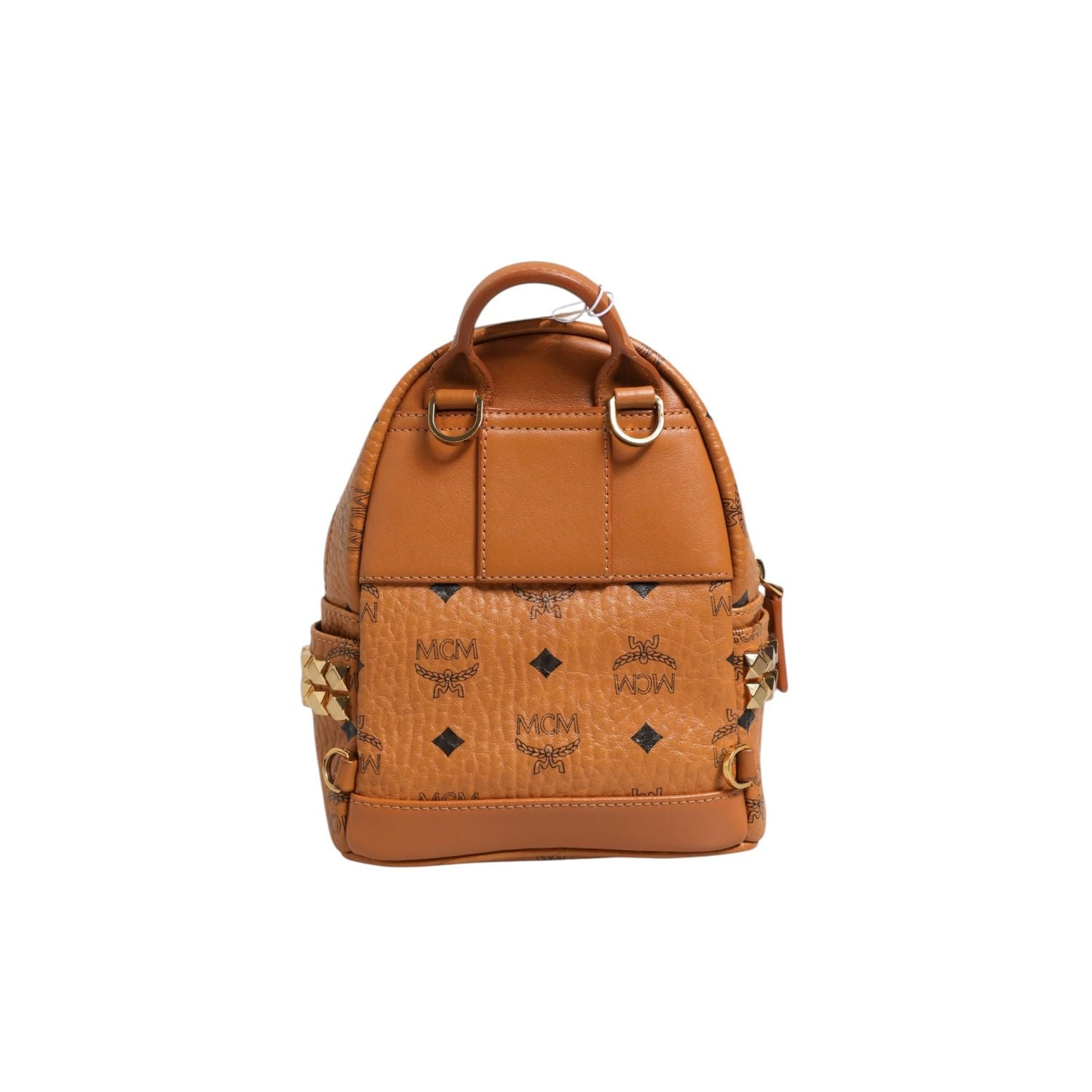 MCM Stark Mini Backpack in Visetos Cognac