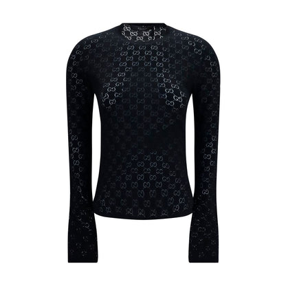 Gucci Black Cotton Long Sleeve T-Shirt