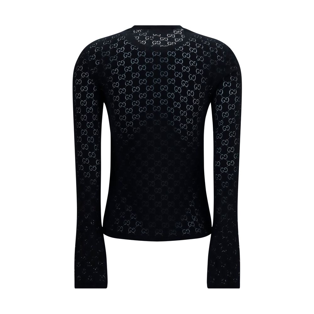 Gucci Black Cotton Long Sleeve T-Shirt
