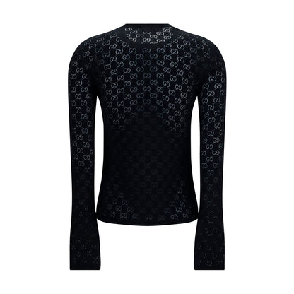 Gucci Black Cotton Long Sleeve T-Shirt