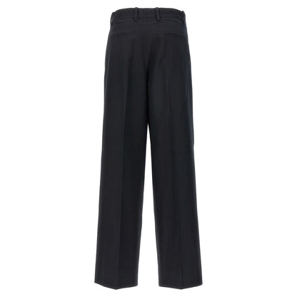 Armarium Black Cotton Casual Pants
