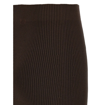 Max Mara Brown Viscose Mini Skirt