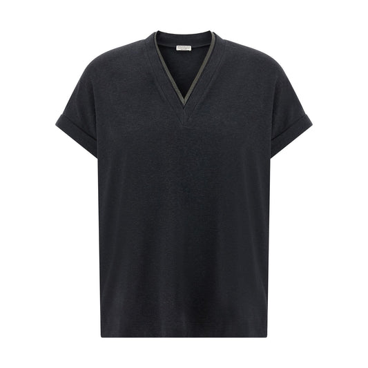 Brunello Cucinelli Gray Cotton T-Shirt