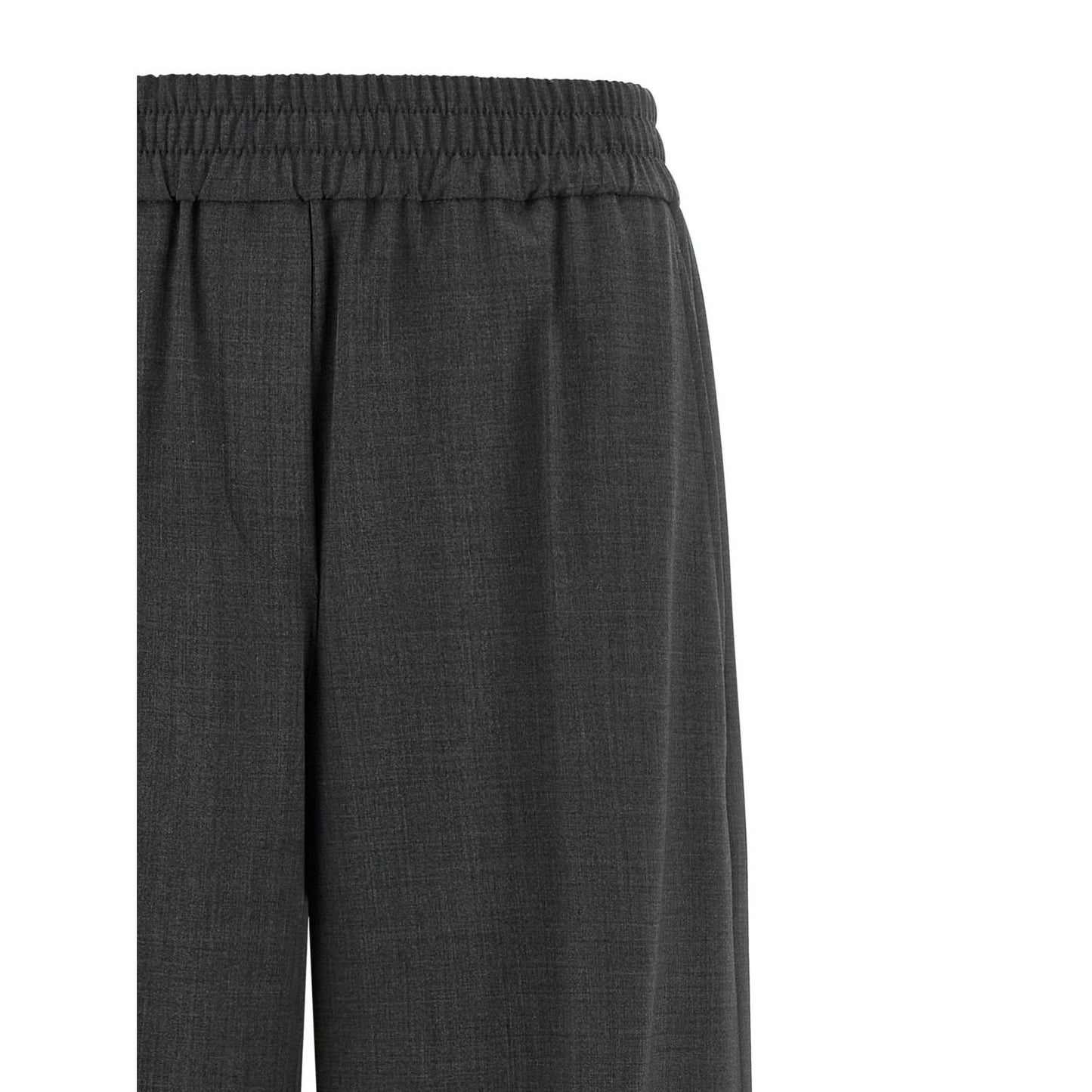 Brunello Cucinelli Gray Virgin Wool Flared Pants