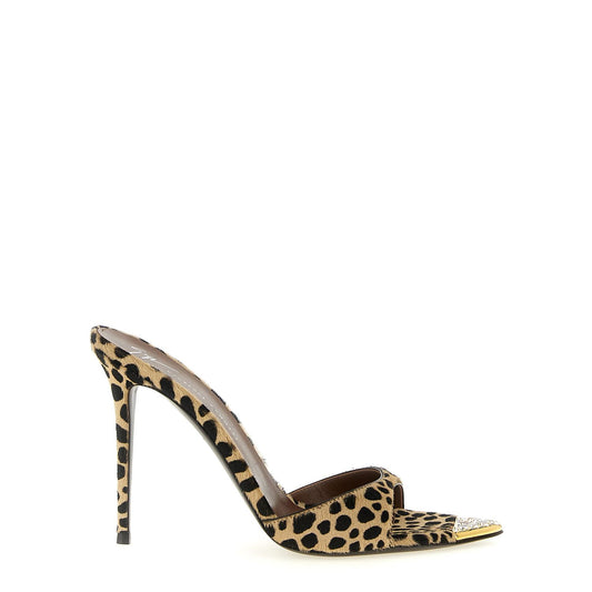 Giuseppe Zanotti Multicolor Calfskin Stiletto Heel Sandals