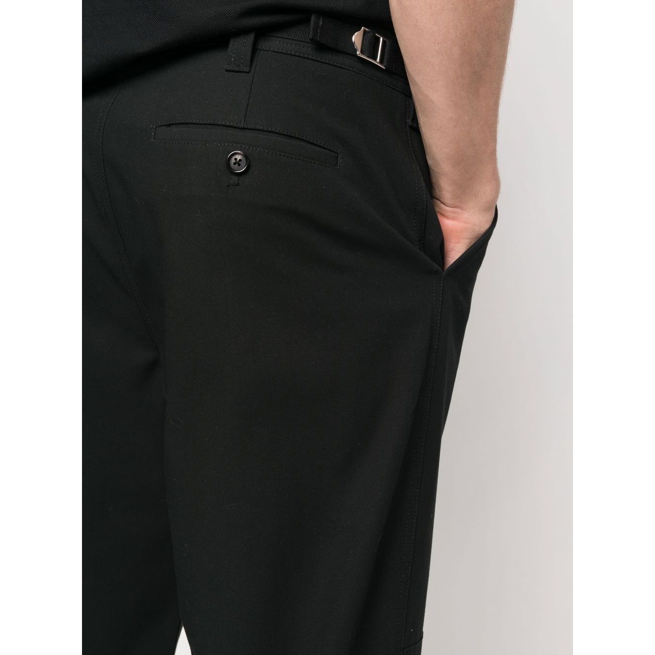 Alexander McQueen drawstring-hem Cotton Trousers